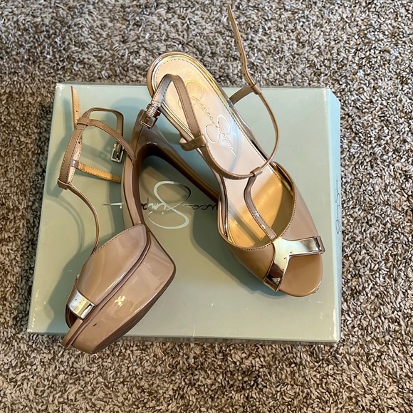 Jessica Simpson 5” Nude Heels - Women’s 8M - Picture 1 of 2
